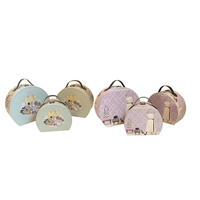 Boîte cadeau en papier de style valise ronde personnalisée Kexin avec poignée pour vêtements de bébé, jouets et emballages de boutique