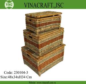 Modern Multifunction <b>Wicker</b> Bamboo <b>Laundry</b> <b>Basket</b> Cloth Storage for Clothing Sundries Tools Bathroom or <b>Laundry</b> Room Use - Product Image 2