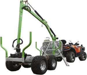 Atv Grapple Crane/Trailer Pemuatan Log, dengan Derek/Log Grapple Loader