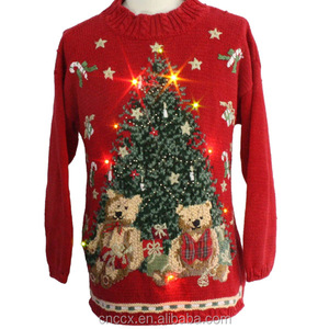 Acquista un maglione natalizio in acrilico alla moda con luci - Alibaba.com