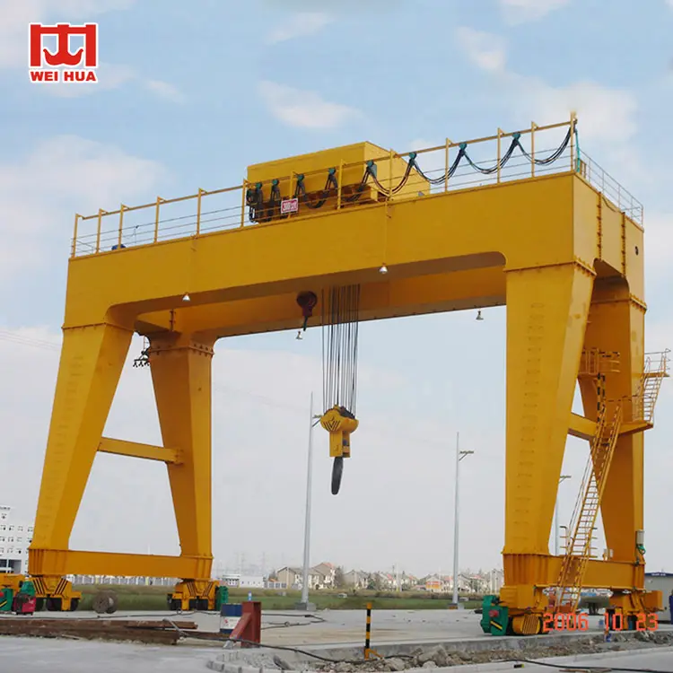 Weihua Crane 5 ton 10 ton 20 ton tipe A dengan kait Double Girder Gantry Crane untuk dijual