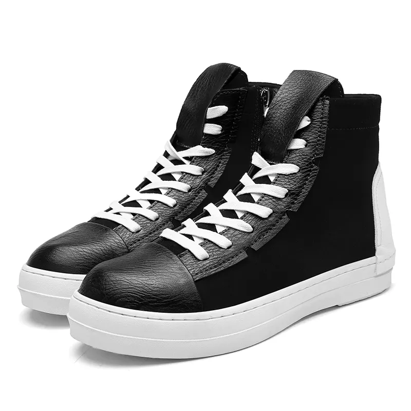 2021 Good Quality Comfortable Wholesale Leather Fashion High Top Men's Shoes Casual Boots