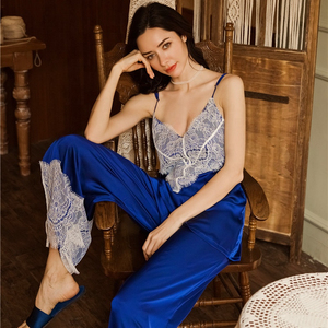 Dentelle Satin Pyjama Avec Bretelles Ensembles - Product Image 6