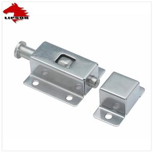 LM-101 kunci geser baut barel tombol tekan otomatis gerendel pegas perangkat keras Metal <span class=keywords><strong>Latch</strong></span> pintu dimuat - Product Image 2