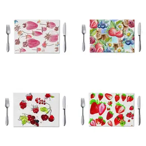 水果图案印花防水防滑咖啡垫耐热厨房桌布