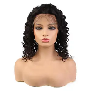 Old Lady Granny Wig Full Lace Front Bob Wigs Virgin Hair Perruque Bresilienne Curly Short Humain Hair Wigs