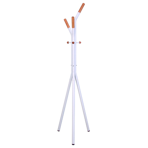 <span class=keywords><strong>Hotel</strong></span> multifuncional de madera maciza Perchero de pie sombrero gancho ganchos para chaqueta árbol con trípode - Product Image 3