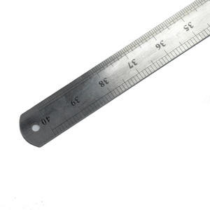Righello dritto in metallo righello da ufficio con strumento di misurazione antiscivolo 1 pz/sacchetto in PE honsaia in acciaio inossidabile Double Sided 1M <span class=keywords><strong>100cm</strong></span> 40 pollici - Product Image 4