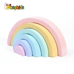 Gioco arcobaleno di legno impilabile 12 pezzi di alta qualità per bambini W13D231 - Product Image 5