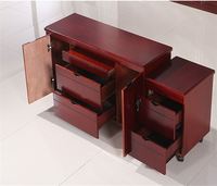 Table de conférence de mobilier de bureau moderne design fabriqué en chine double face rouge bois bureaux de luxe modernes