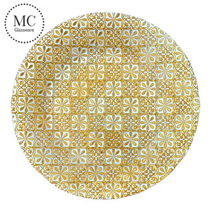Trébol de cuatro hojas al por mayor brillo del oro Hotel placas cargador todo el tamaño - Product Image 1