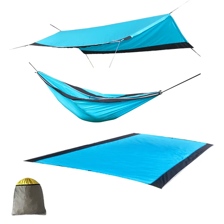 Ultraleichte Hängematte im Freien wasserdichte Nylon Regen fliege Sonnenschutz Schutz Baum Zelt Camping Plane
