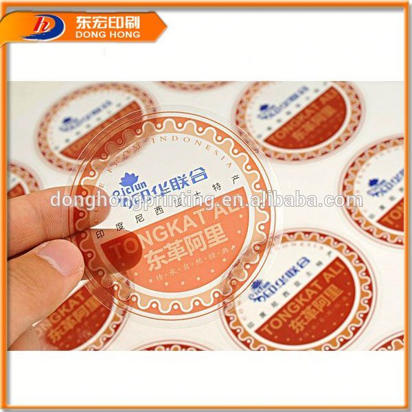 Cmyk печать стикер, печать наклейки прозрачные