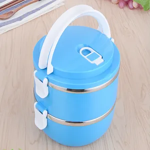 Wholesale SS Lunch Box Stackable Children's Metal Thermal Insulated Divided Food Lunch Container Airtight Leak Proof