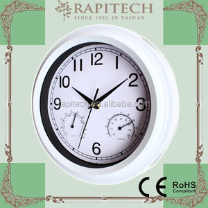 10 Inch with built in <b>Thermometer</b> And Hygrometer Plastic <b>Garden</b> Clock - Product Image 1