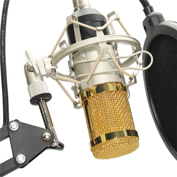 BM-800 BM-800 Microfone Condensador microfone de Gravação de Som com Choque Monte BM-800 para Radio Broadcasting Cantar