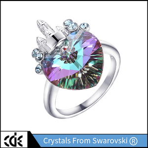 Nuevo diseño 925 anillo <span class=keywords><strong>de</strong></span> corona <span class=keywords><strong>de</strong></span> plata esterlina para <span class=keywords><strong>damas</strong></span> corte radiante rodio clásico <span class=keywords><strong>Castillo</strong></span> diseño dedo cristal joyería <span class=keywords><strong>de</strong></span> moda - Product Image 4