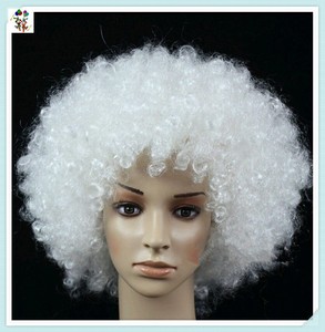 Perruques Afro synthétiques bouclées pour fans <span class=keywords><strong>de</strong></span> sport, bon marché, usine <span class=keywords><strong>de</strong></span> perruques <span class=keywords><strong>de</strong></span> fête HPC-0026 - Product Image 6