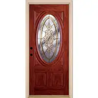 Oval Glass Entry Wood Door Inserts, Main Entrance Door