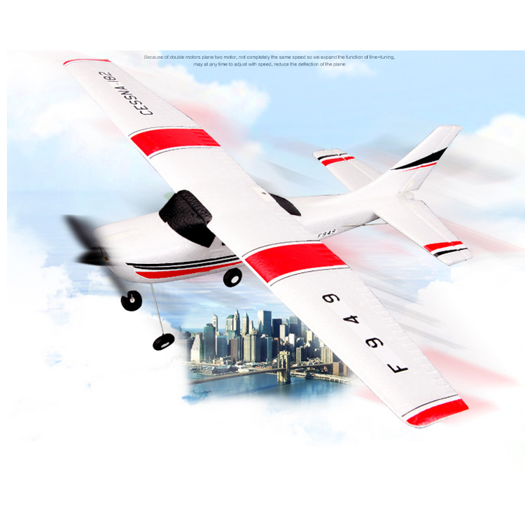 RiToEasysports Aereo A Telecomando Aliante Anti-collisione - Giocattolo Volante In Schiuma EPP Per Bambini E Adulti (Rosso)