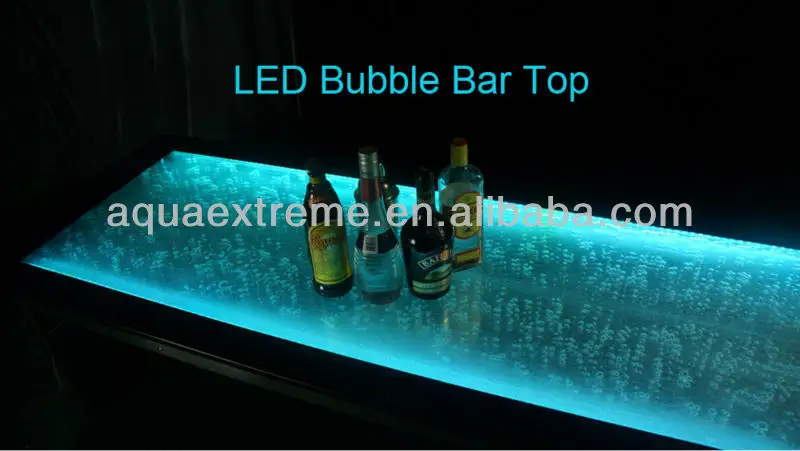 LED bar counter and Bar top with Moving bubbles