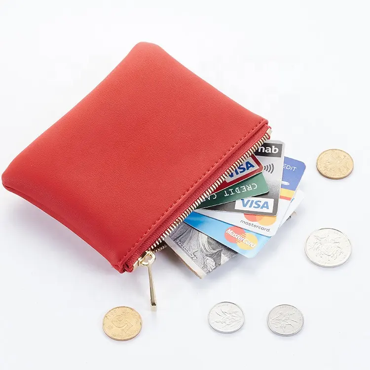 New Design Latest Personalized Style Leather Zipper Custom Coin Purse