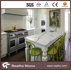 ราคาเคาน์เตอร์ครัวหินอ่อนเทียมลายคาลาคัตต้าสีขาว - Product Image 3