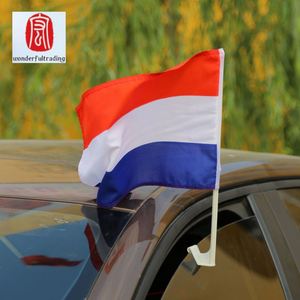 Drapeaux de voiture en polyester imprimés numériquement de haute qualité avec mât carré en acrylique, durables pour les événements sportifs, modèle <span class=keywords><strong>2018</strong></span> - Product Image 3