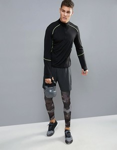 Collants de compression de sport KY Wholesale <span class=keywords><strong>avec</strong></span> poche zippée à l'<span class=keywords><strong>arrière</strong></span> en imprimé camouflage <span class=keywords><strong>noir</strong></span> pour hommes - Product Image 3