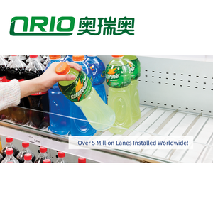 Tùy Chỉnh Kích Thước Nhựa Trượt Trọng Lực Thức Ăn Hiển Thị Giá Con Lăn Kệ Uống Pusher Chai Kệ Cho Tủ Lạnh Cửa Hàng Bán Lẻ - Product Image 4