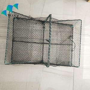 Prezzo di fabbrica 60*43*22cm Ply Square gabbia di granchio multifilamento PE e HDPE materiale pesca trappola per pesci e gamberetti acquacoltura - Product Image 5