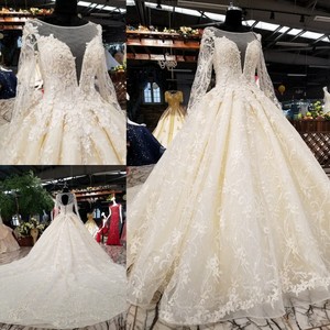 Elegante Manica Lunga <span class=keywords><strong>Sexy</strong></span> Su Ordinazione Abito <span class=keywords><strong>Da</strong></span> <span class=keywords><strong>Sposa</strong></span> - Product Image 6
