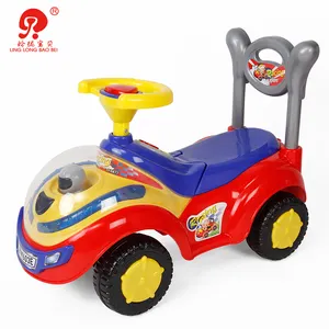 Детский веселый игровой автомобиль с 4 большими колесами для маленьких девочек, пластиковый игрушечный автомобиль для детей