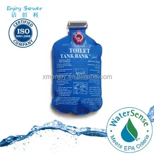 Bolsa para tanque de banheiro, bolsa azul para economizar água