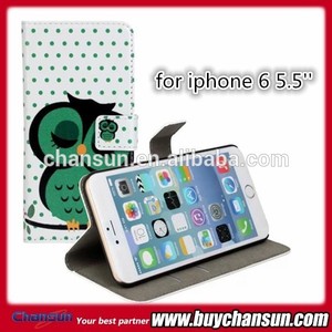 la onda de búho punto de fotos del teléfono móvil funda de piel para eliphone 6 plus - Product Image 1