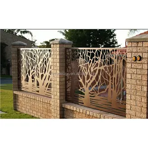Забор для сада, алюминиевый Металл, экологически чистый 3 мм, хорошая цена, машина для лазерной резки, алюминиевое ограждение, решетки и ворота с порошковым покрытием
