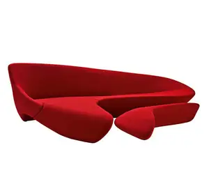 Réplica de fibra de vidrio muebles para el hogar de lujo en forma de luna sofá diseñado por Zaha Hadid