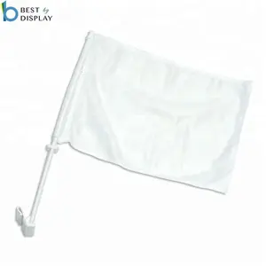 Double sided White Blank Car Flags