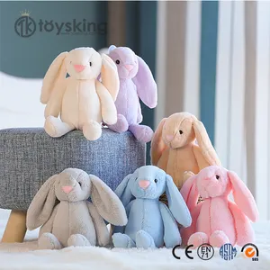 Çin'den satılık oyuncak tavşanlar peluş Bunny bebek toptan yumuşak uzun kürk özelleştirilmiş Unisex tavşan simülasyon Bunny elektrik