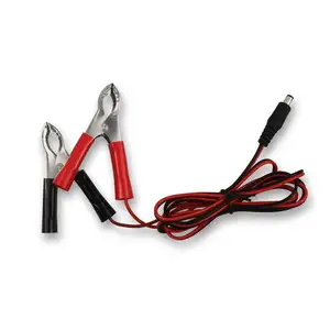 Kabel Daya Buaya 12V DC, Konektor Jantan 5.5 2.1Mm Ke Buaya