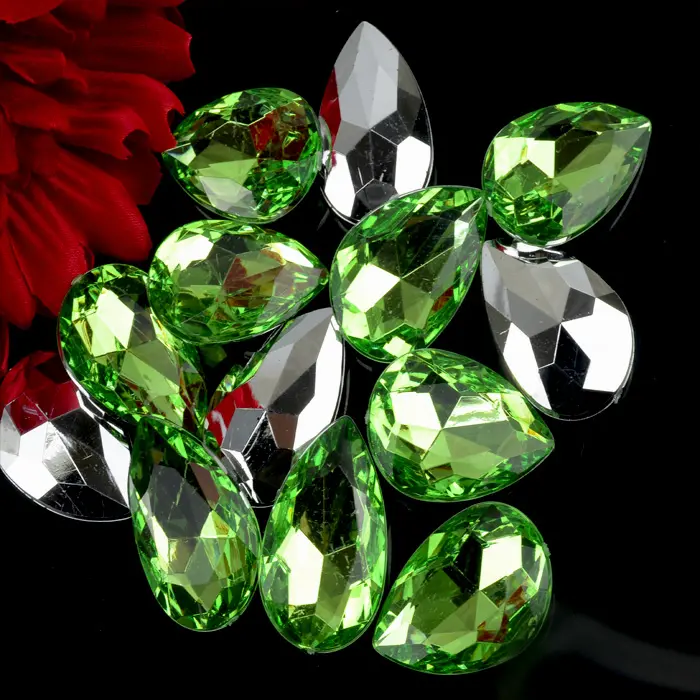 Sparkly fany acrylic gem stones eco-friendly diamond gemstones