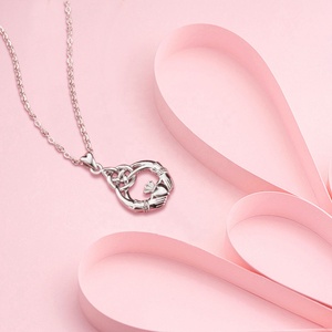 925 Sterling Liontin Kalung Persahabatan, Simbol Hati Claddagh Celtic Perak - Product Image 6