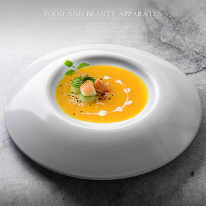 Factory Sales Stocked Black and White Bright Glazed Round Food/soup 11" European Style <strong>Ceramic</strong> <strong>Plate</strong> - Product Image 2