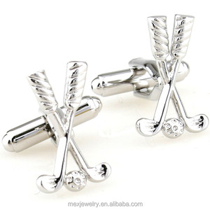 Boutons de manchette personnalisés <span class=keywords><strong>pour</strong></span> hommes Business Shirt Boutons de manchette argent Sports Raquette Golf Boutons de manchette <span class=keywords><strong>pour</strong></span> hommes - Product Image 1