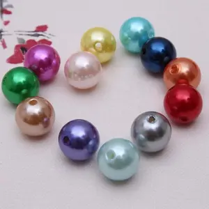 2019 jewelry making candy color beads pearl plastic beads for clothing accessory