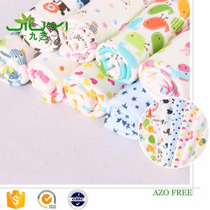 Inventario al por mayor 100% algodón barato personalizada impresión de la <span class=keywords><strong>estrella</strong></span> azul de algodón tejido de punto interlock bebé - Product Image 1