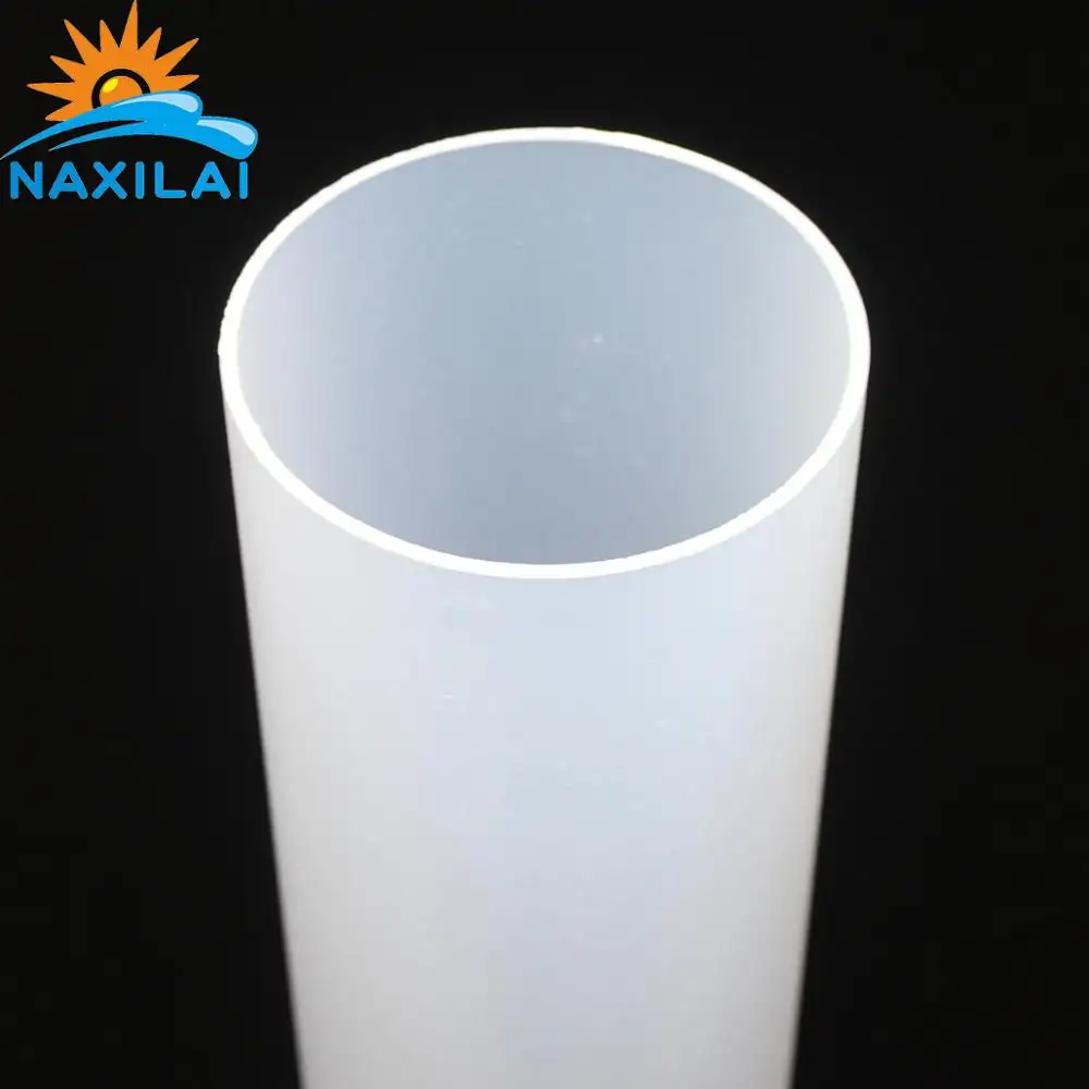 NAXILAI Hollow Wholesale Large Diameter Frosted Acrylic Plastic Tubes 1 Feet Glass Pipes Led Lighting Tube