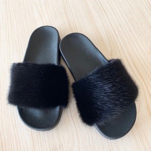 Pantofole in pelliccia di <span class=keywords><strong>visone</strong></span> eleganti e confortevoli di nuovo stile scivolano cc mummy and me - Product Image 6