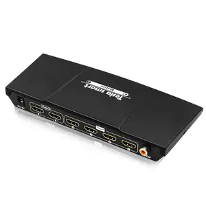 TESmart-Commutateur vidéo 4x2, 4K, HDMI, LED, LCD, avec matrice 4 en 2 sorties, pour sortie audio HDMI Matrix