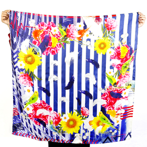 Personnalisé Imprimé <span class=keywords><strong>Grand</strong></span> Soie <span class=keywords><strong>Bandana</strong></span> Écharpe - Product Image 1